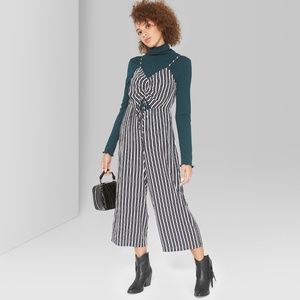 SOLD - Striped Strappy Cinched Front Jumpsuit